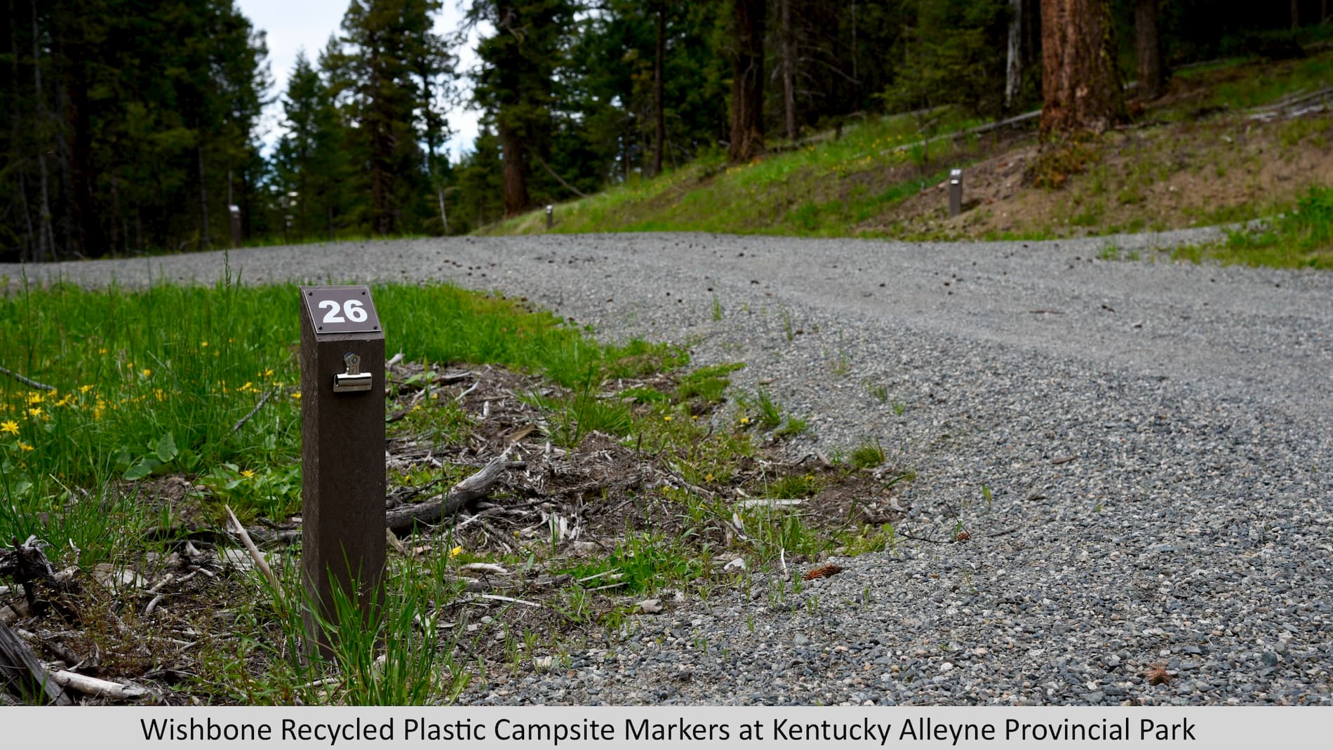 Campsite/Trail Number Post Wishbone Site Furnishings